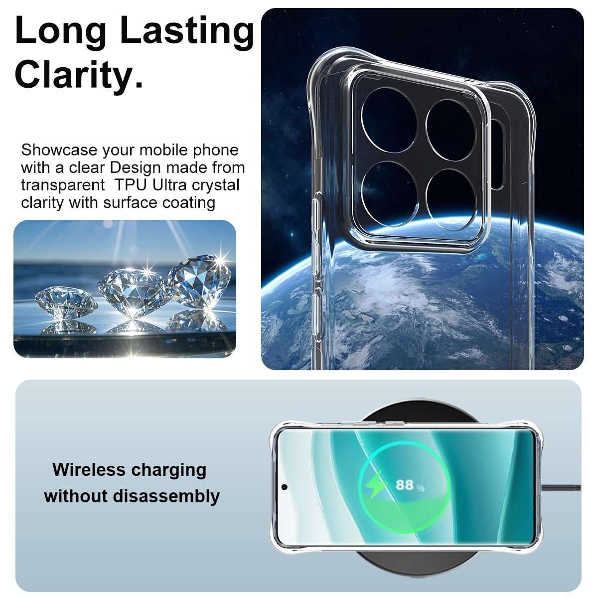 For Xiaomi 15S Pro imak Shockproof Airbag TPU Phone Case(Transparent)
