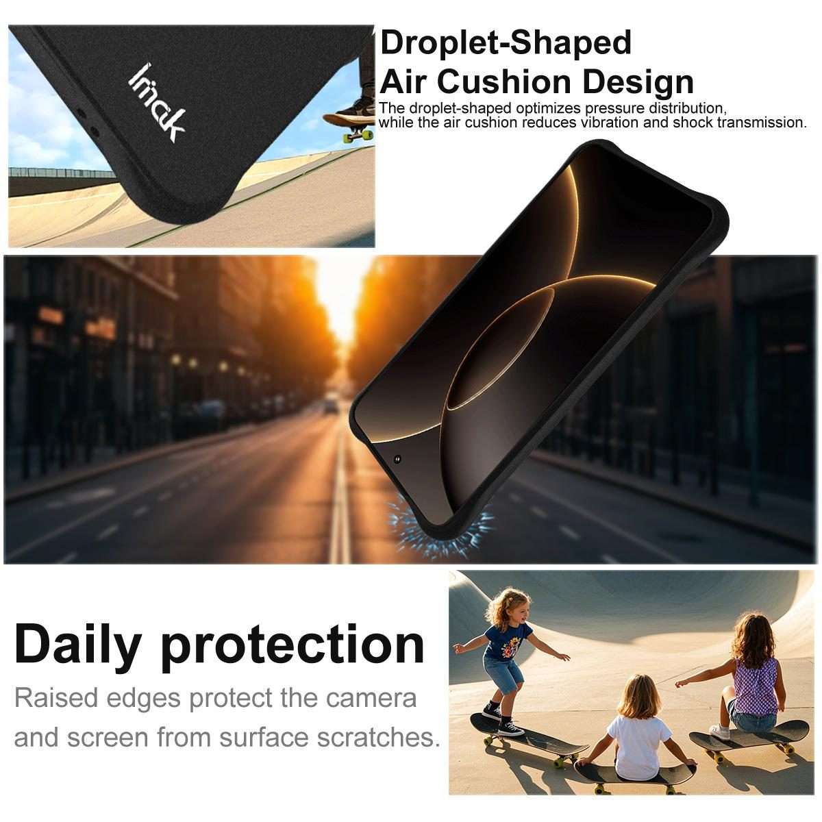 For Xiaomi 15S Pro imak Shockproof Airbag TPU Phone Case(Matte Black)