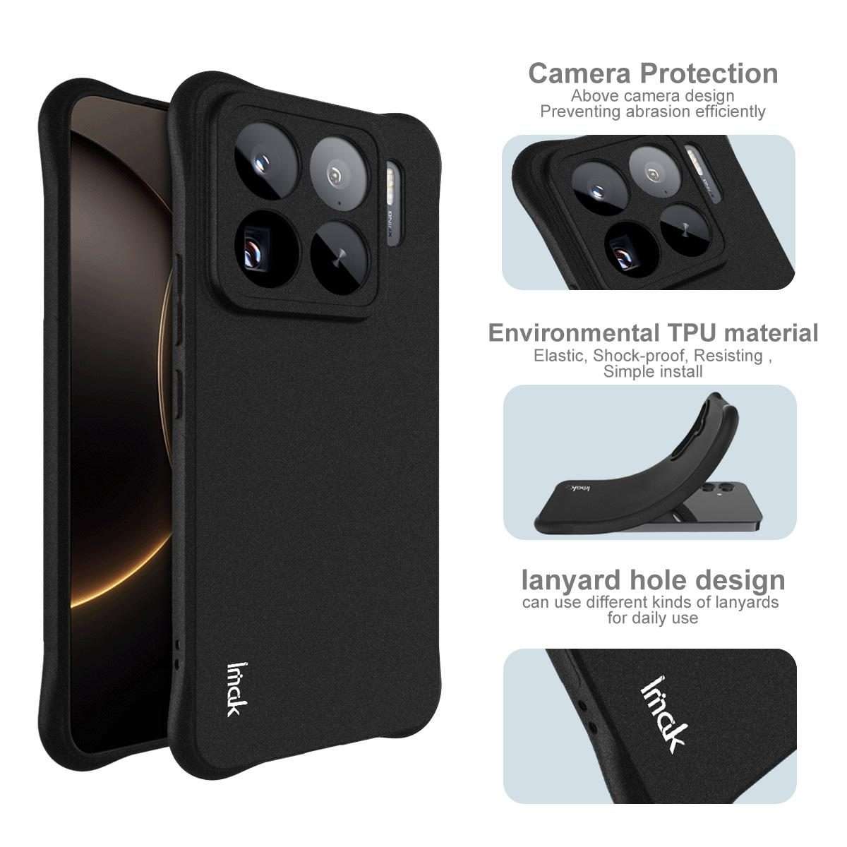 For Xiaomi 15S Pro imak Shockproof Airbag TPU Phone Case(Matte Black)