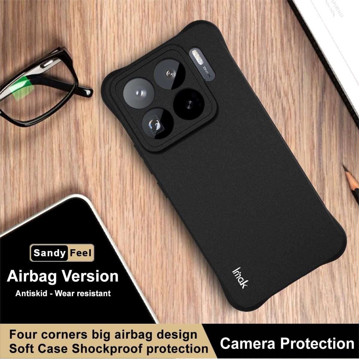 For Xiaomi 15S Pro imak Shockproof Airbag TPU Phone Case(Matte Black)