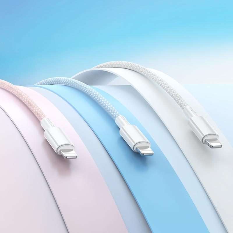 BOROFONE BX117 1m 2.4A USB to 8 Pin Source Charging Data Cable(White)