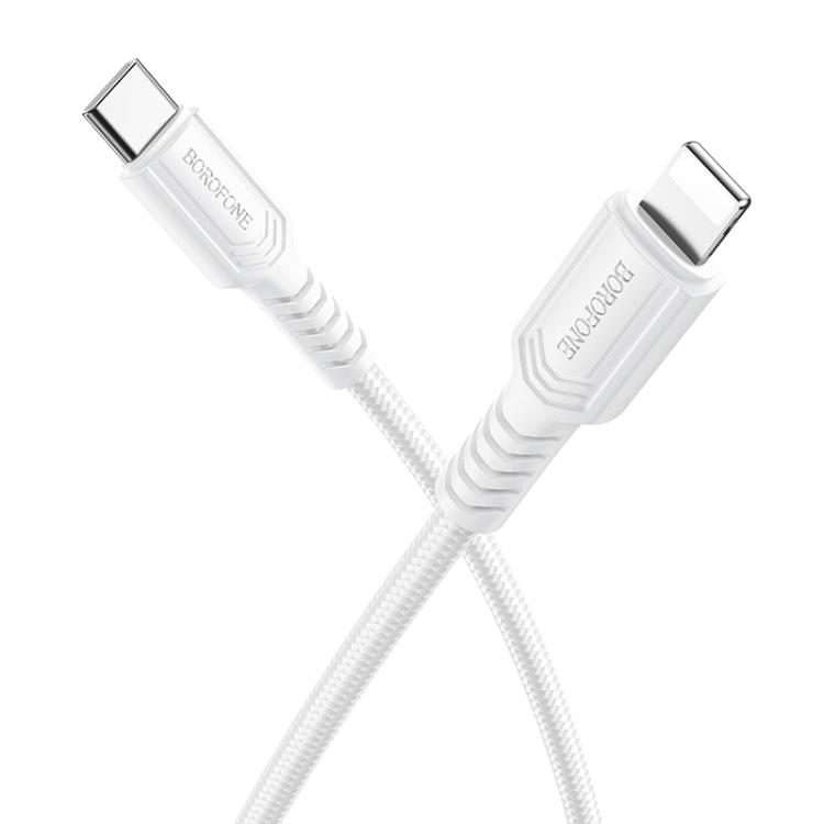 BOROFONE BX116 1m 27W Type-C to 8 Pin Certain PD Charging Data Cable(White)