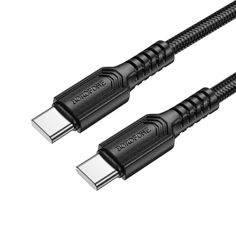 BOROFONE BX116 1m 60W Type-C to Type-C Certain Charging Data Cable(Black)
