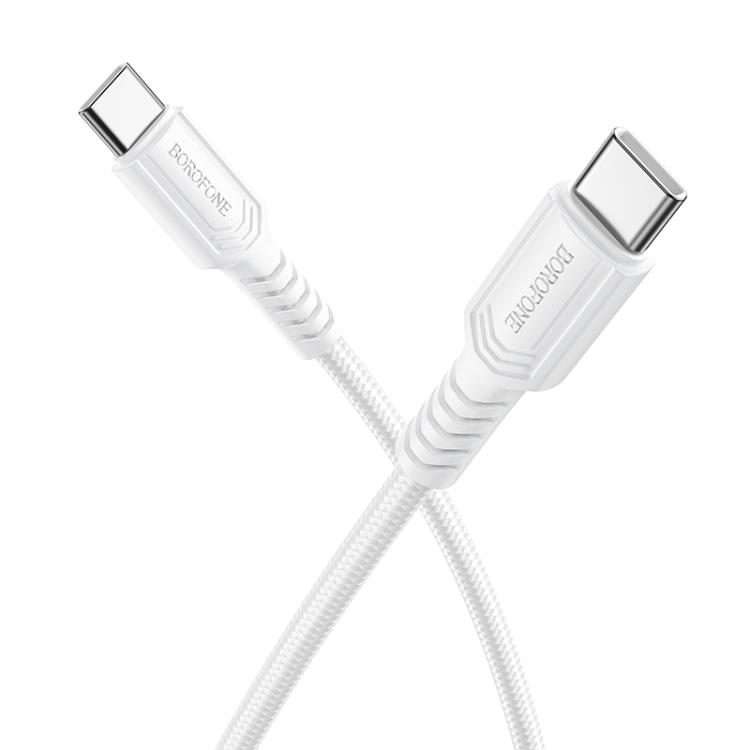 BOROFONE BX116 1m 60W Type-C to Type-C Certain Charging Data Cable(White)