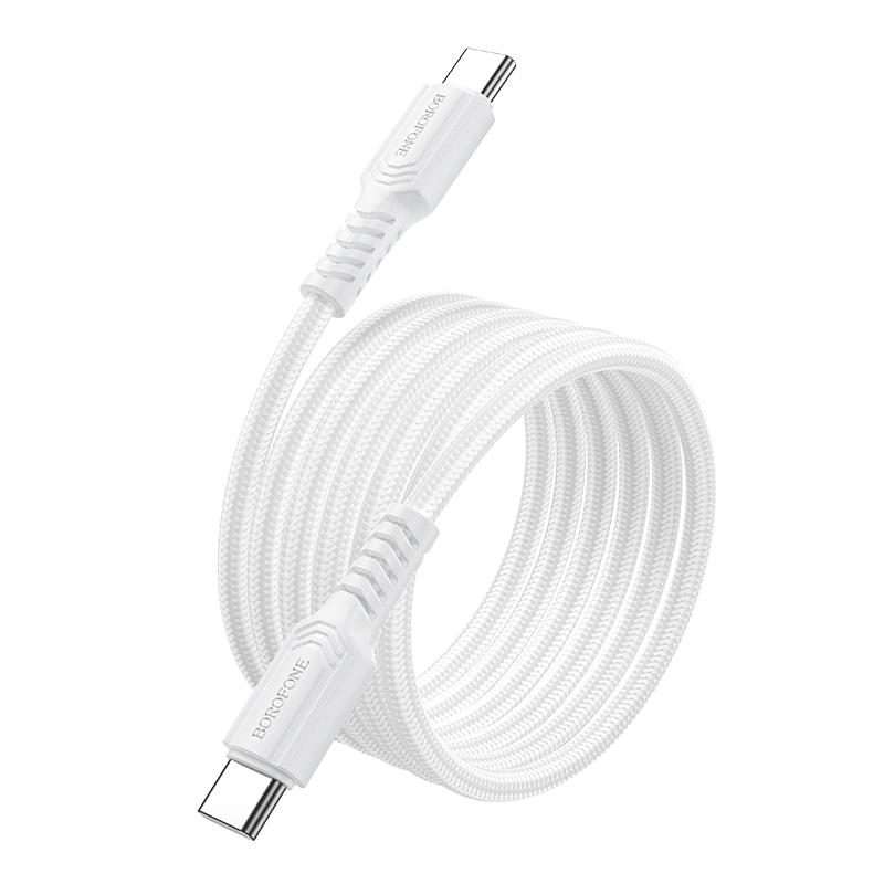 BOROFONE BX116 1m 60W Type-C to Type-C Certain Charging Data Cable(White)