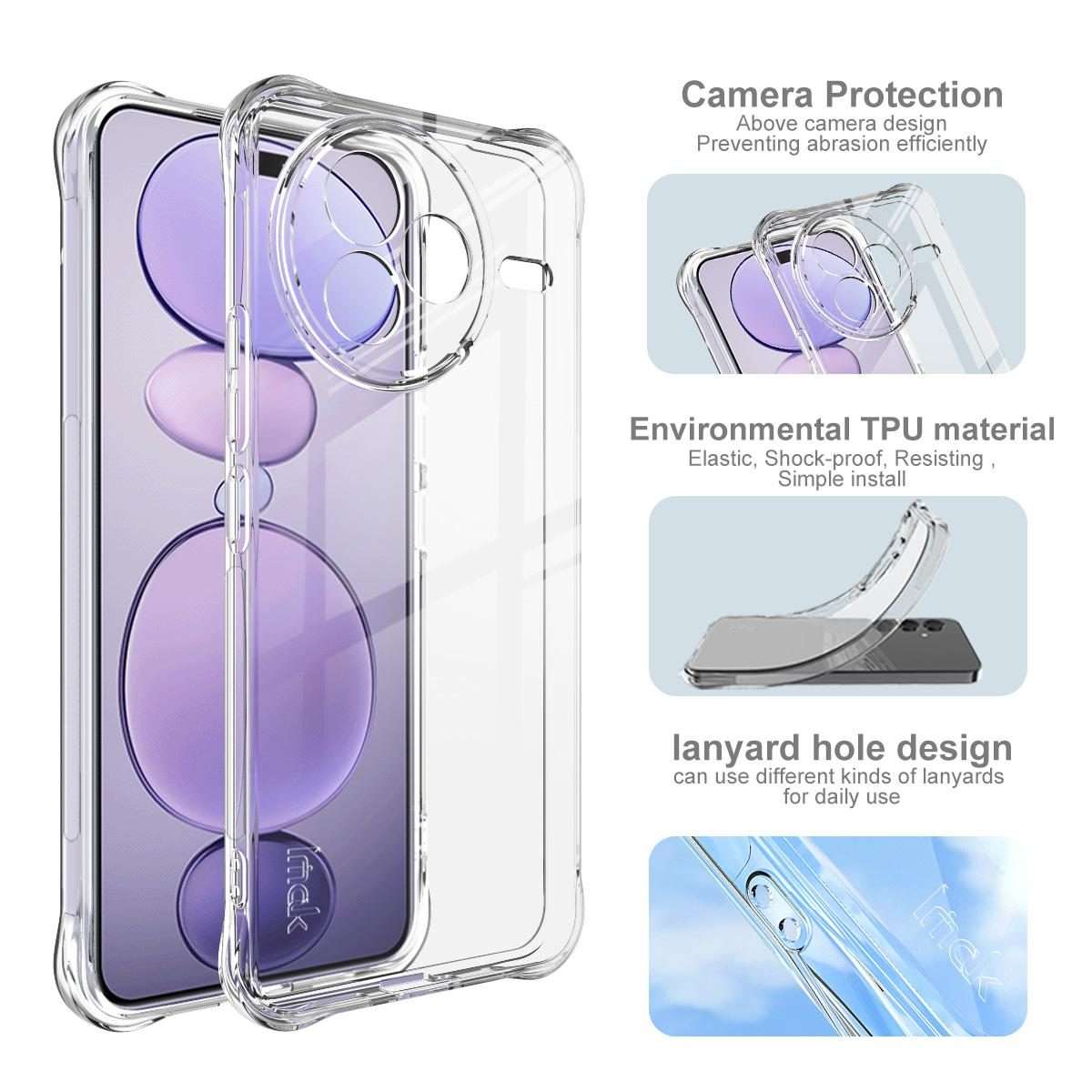 For Xiaomi Civi 5 Pro imak Shockproof Airbag TPU Phone Case(Transparent)