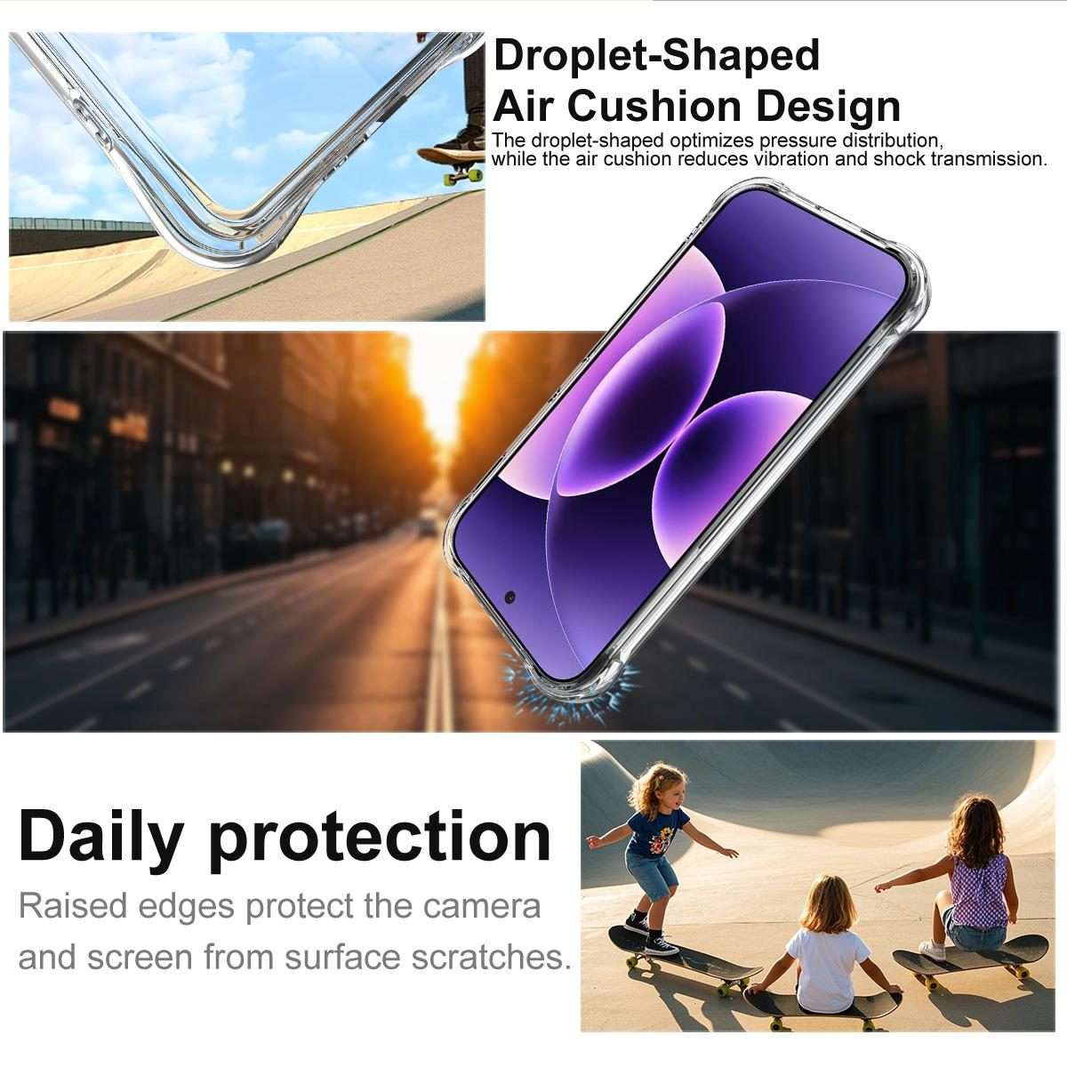 For Xiaomi 17 Pro Max imak Shockproof Airbag TPU Phone Case(Transparent)
