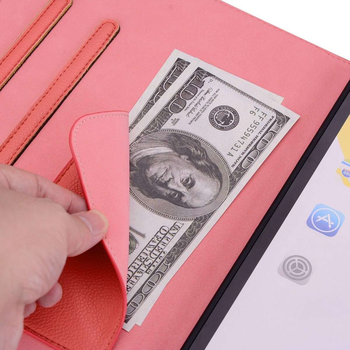 For Samsung Galaxy Tab S10+ / S9+ Cat Skin-feel Litchi Leather Smart Tablet Case(Watermelon Red)