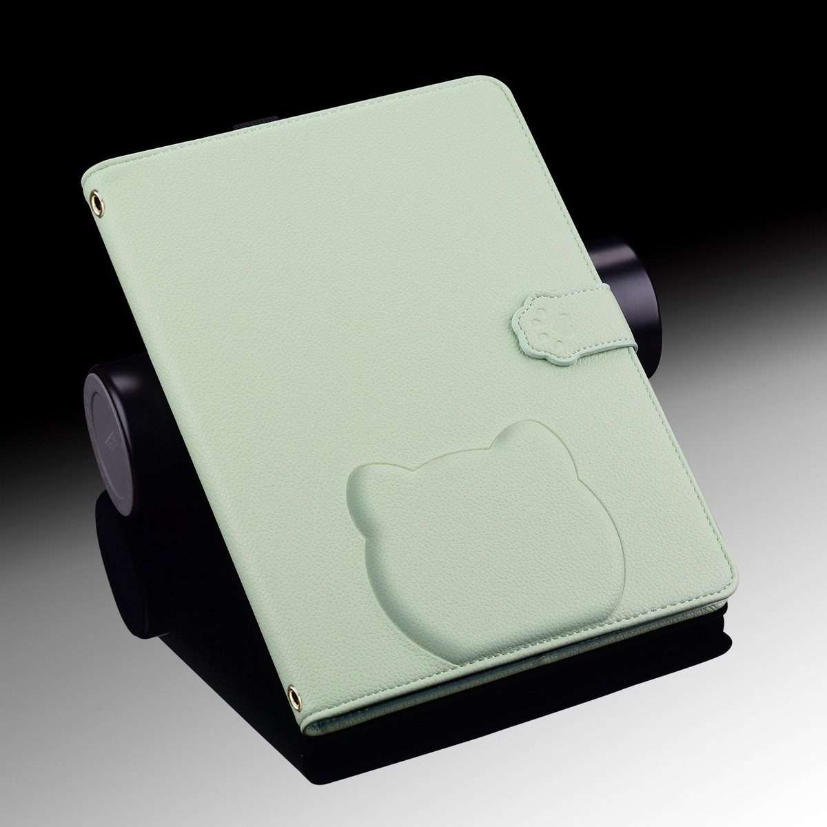 For Samsung Galaxy Tab S10+ / S9+ Cat Skin-feel Litchi Leather Smart Tablet Case(Green)