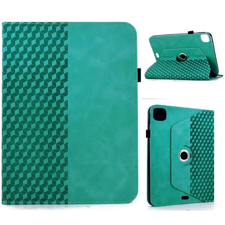 For iPad Air 11 2026 / 2025 / 2024 Rotatable Rhombus Embossed Smart Leather Table ... (Light Blue)