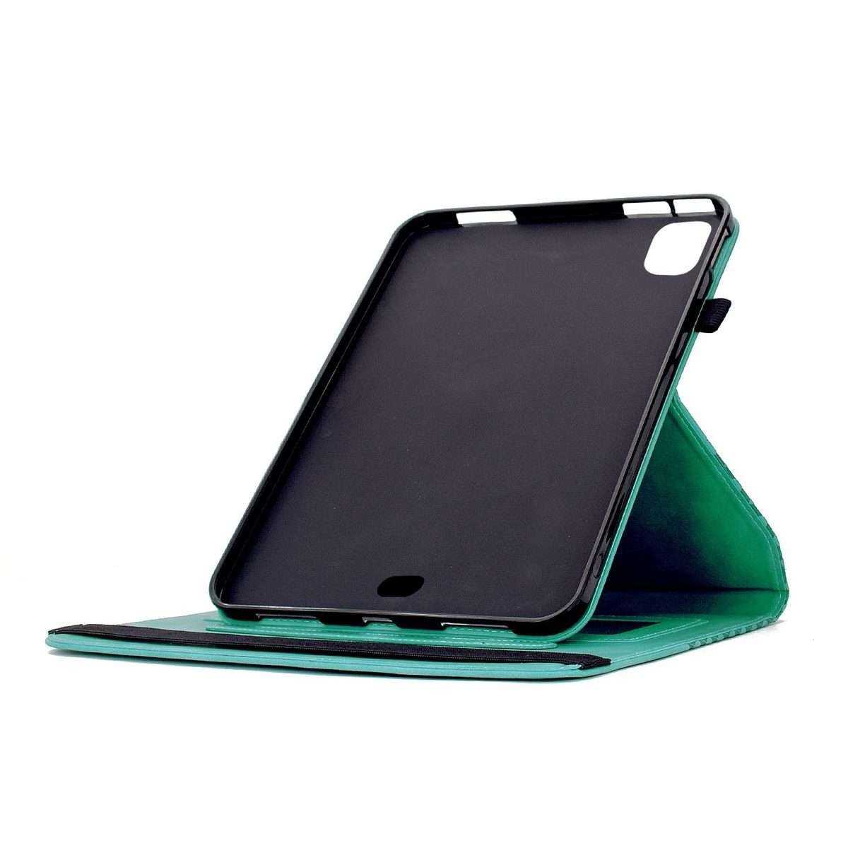 For iPad Air 11 2026 / 2025 / 2024 Rotatable Rhombus Embossed Smart Leather Table ... (Light Blue)