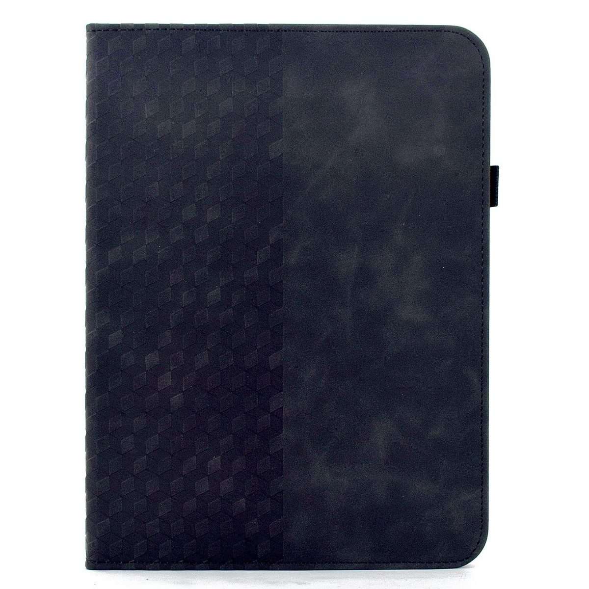 For iPad Air 11 2026 / 2025 / 2024 Rotatable Rhombus Embossed Smart Leather Tablet Case(Black)