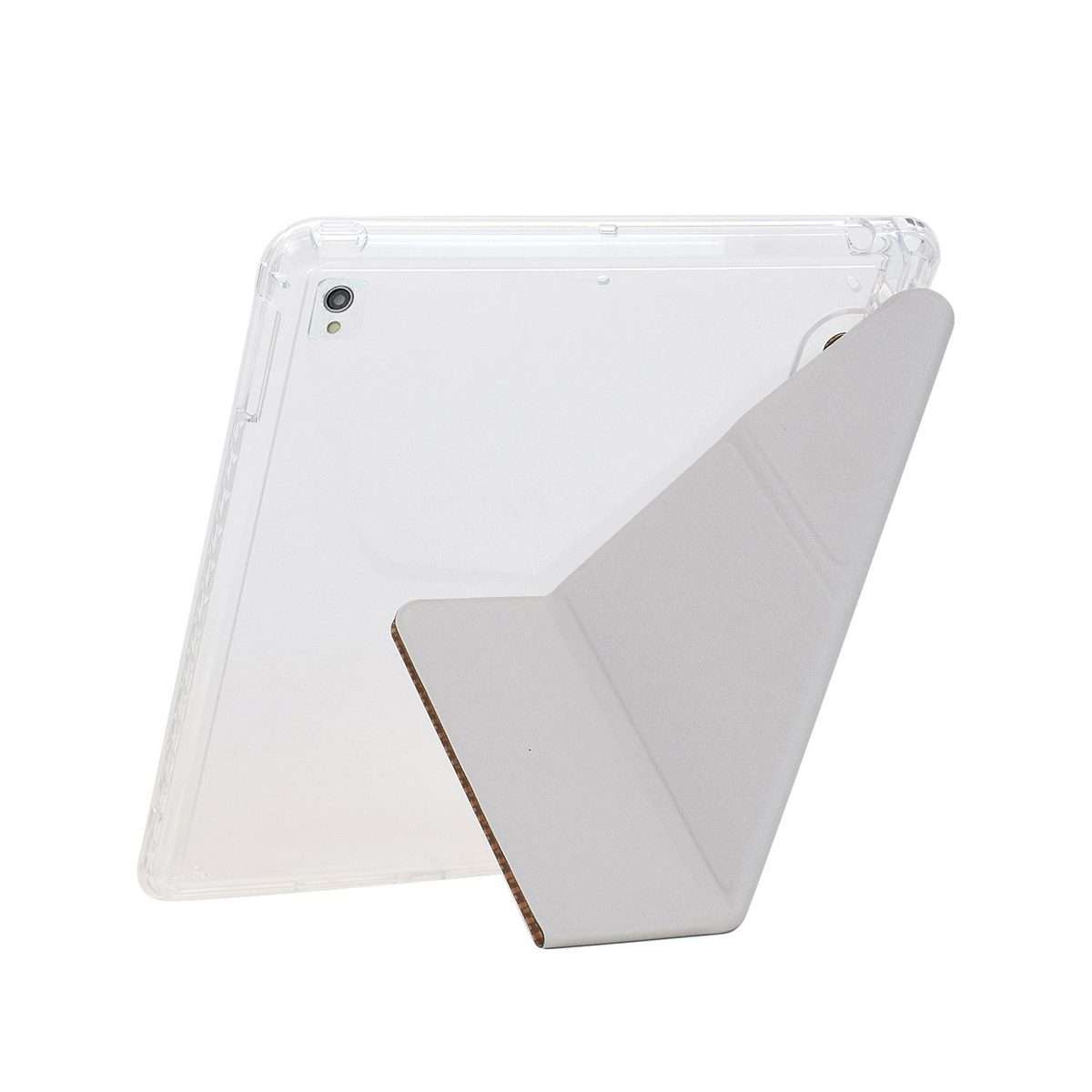 For iPad 10.2 2021 / Air 10.5 Y-Fold Pyramid Texture Smart Leather Tablet Case(Red)