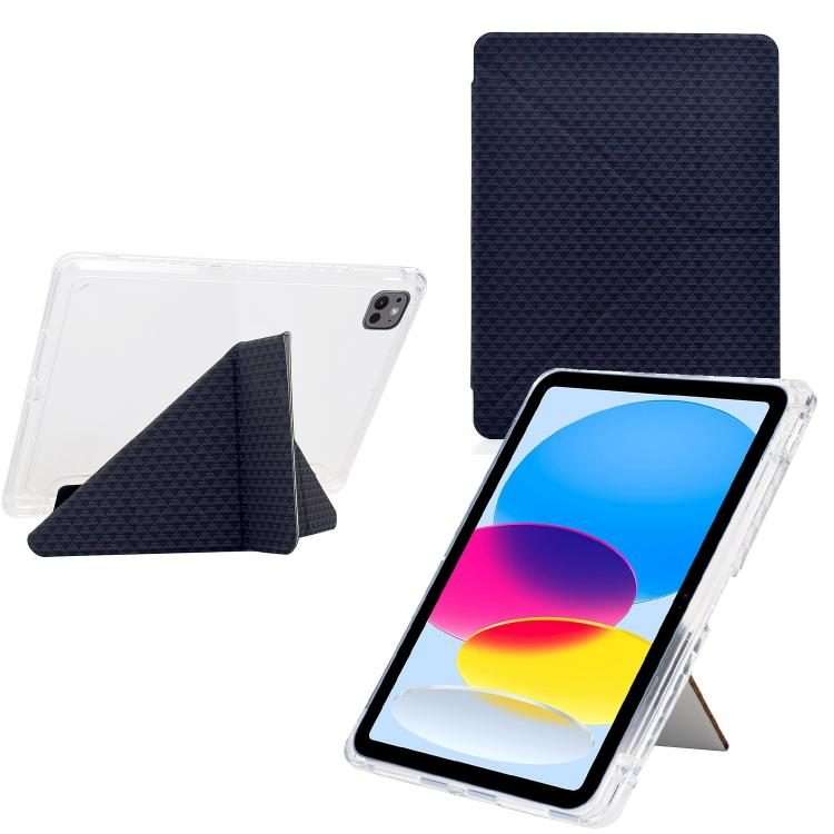For iPad Air 13 2026 / 2025 / 2024 Y-Fold Pyramid Texture Smart Leather Tablet Case(Black)