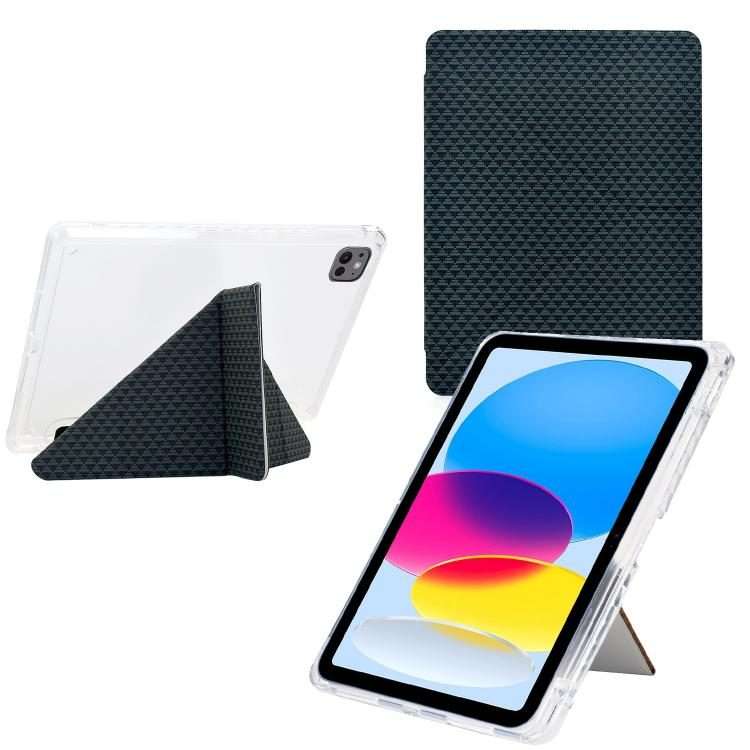 For iPad Air 13 2026 / 2025 / 2024 Y-Fold Pyramid Texture Smart Leather Tablet Case(Green)