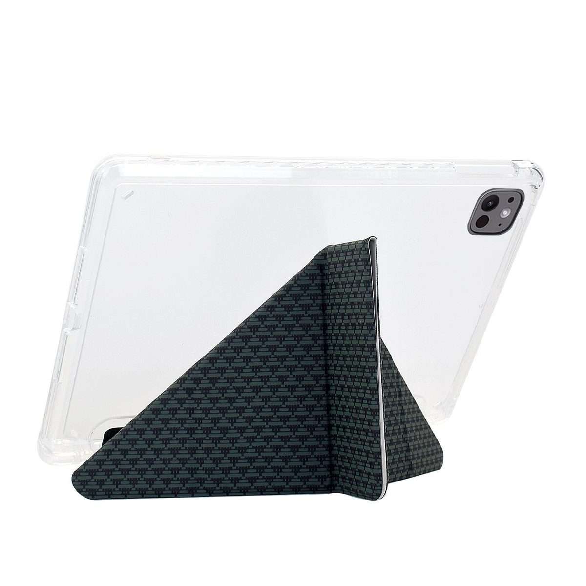 For iPad Air 13 2026 / 2025 / 2024 Y-Fold Pyramid Texture Smart Leather Tablet Case(Green)