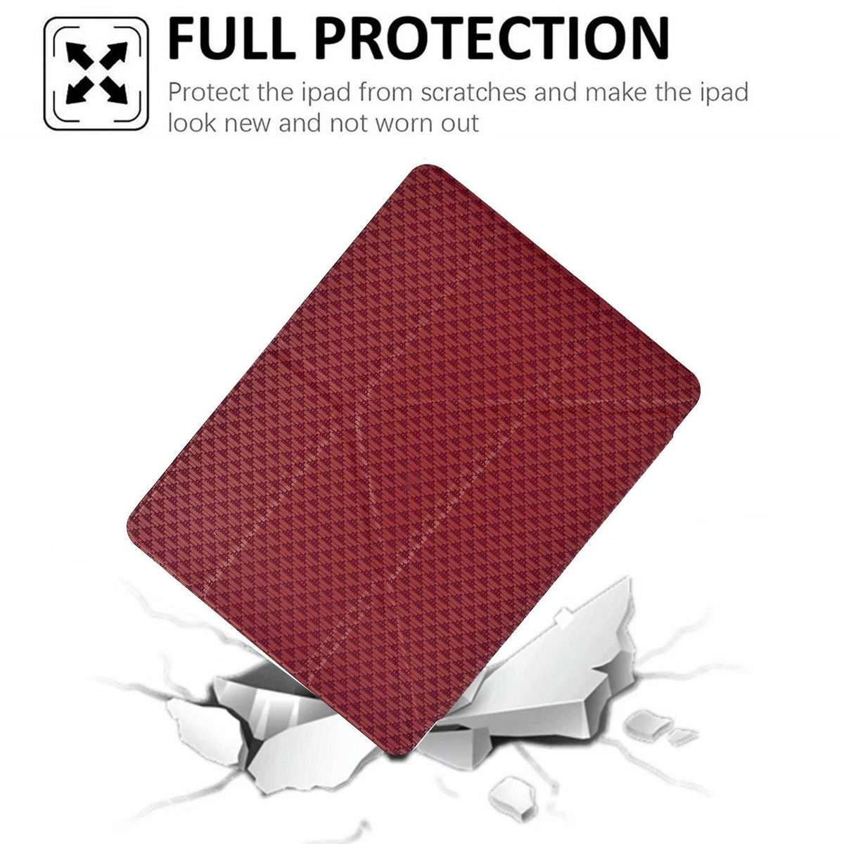 For iPad Pro 13 2025 / 2024 Y-Fold Pyramid Texture Smart Leather Tablet Case(Red)