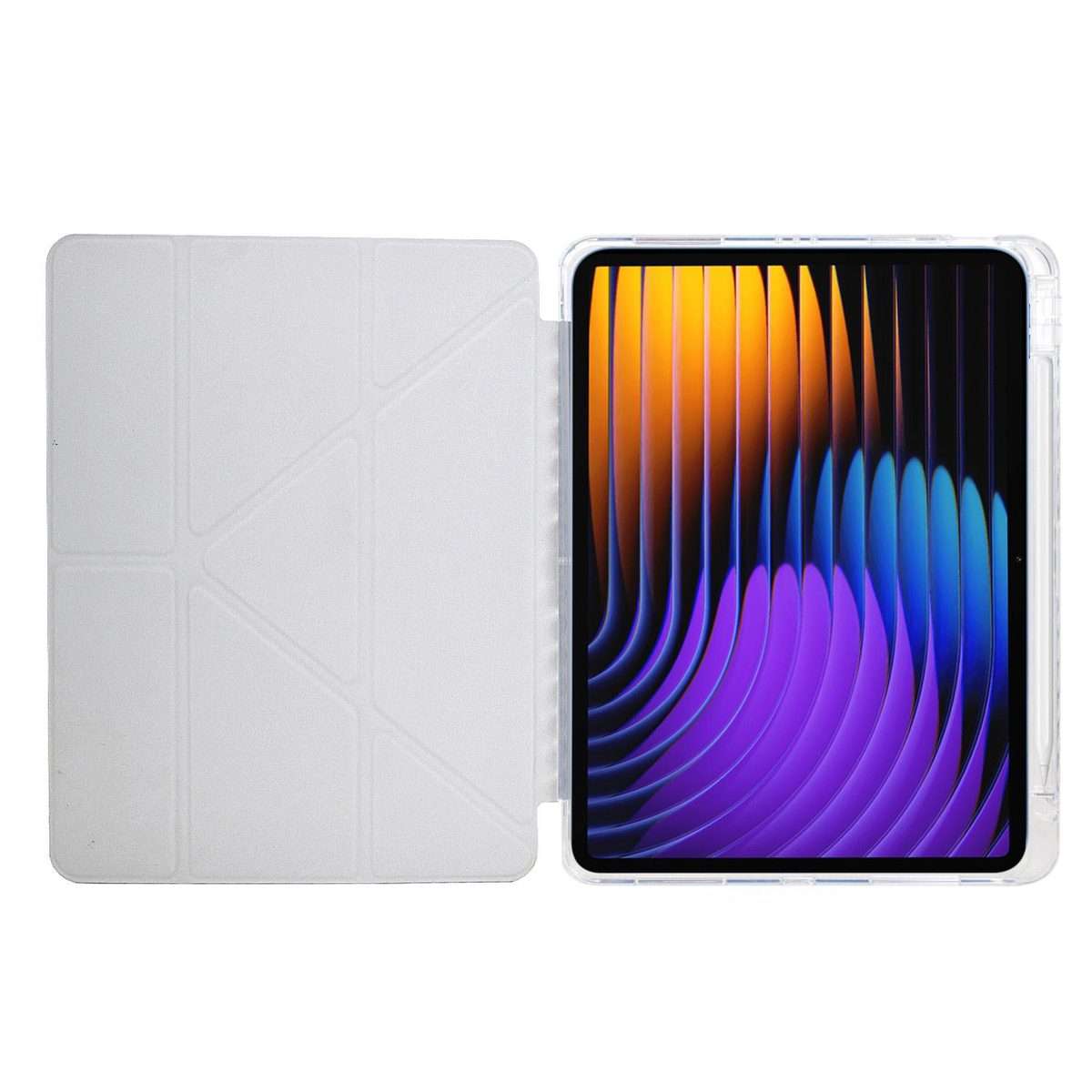For Xiaomi Pad 7 / 7 Pro Y-Fold Pyramid Texture Smart Leather Tablet Case(Gold)