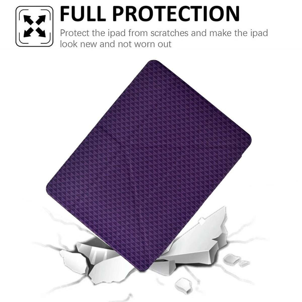 For Xiaomi Pad 7 / 7 Pro Y-Fold Pyramid Texture Smart Leather Tablet Case(Purple)