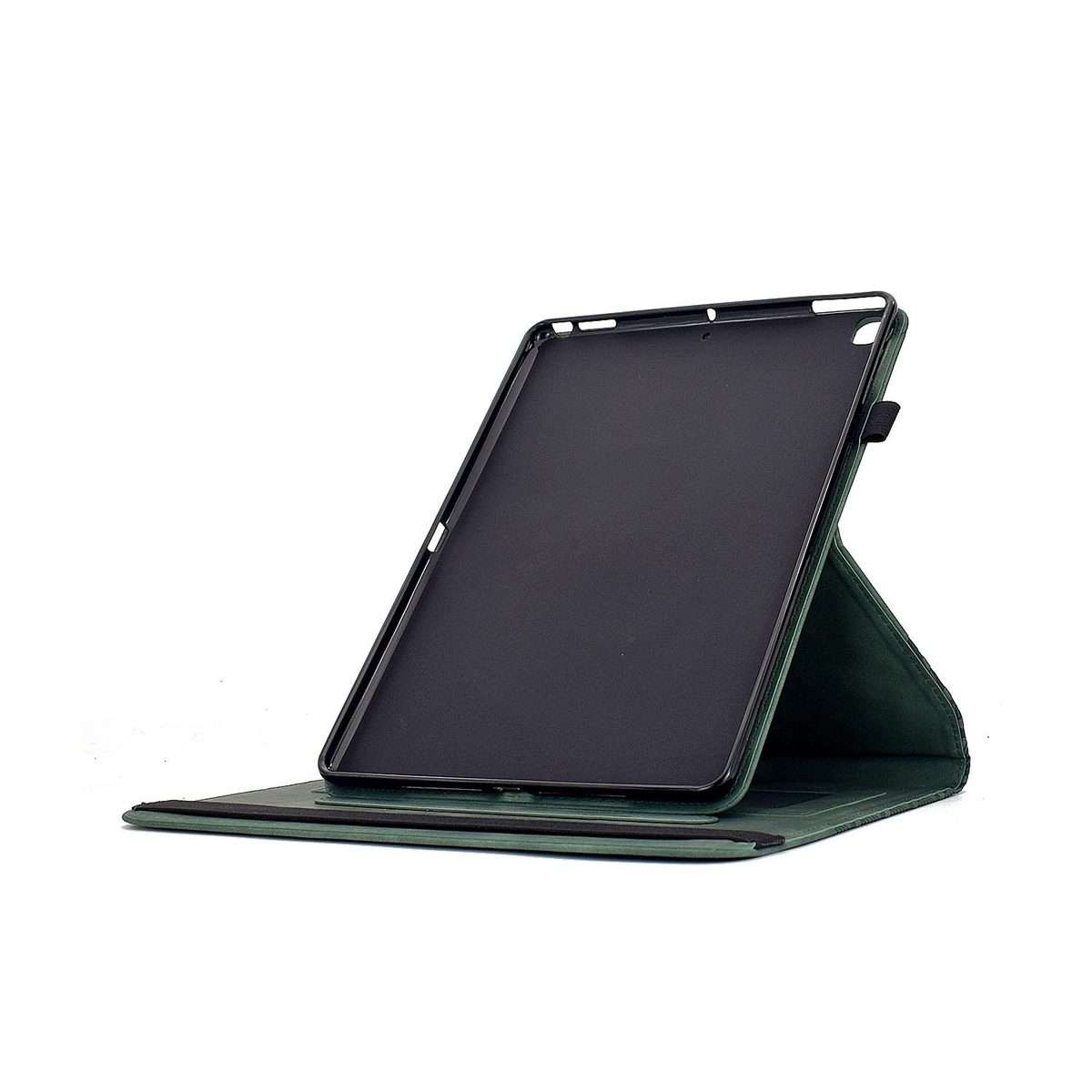 For iPad 10.2 2021 / Air 10.5 Rotatable Building Blocks Embossed Smart Leather Tablet Case(Green)