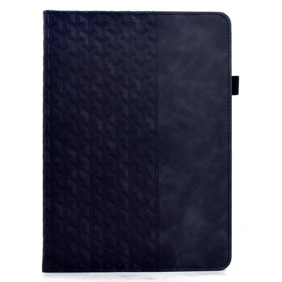 For iPad 10.2 2021 / Air 10.5 Rotatable Building Blocks Embossed Smart Leather Tablet Case(Black)