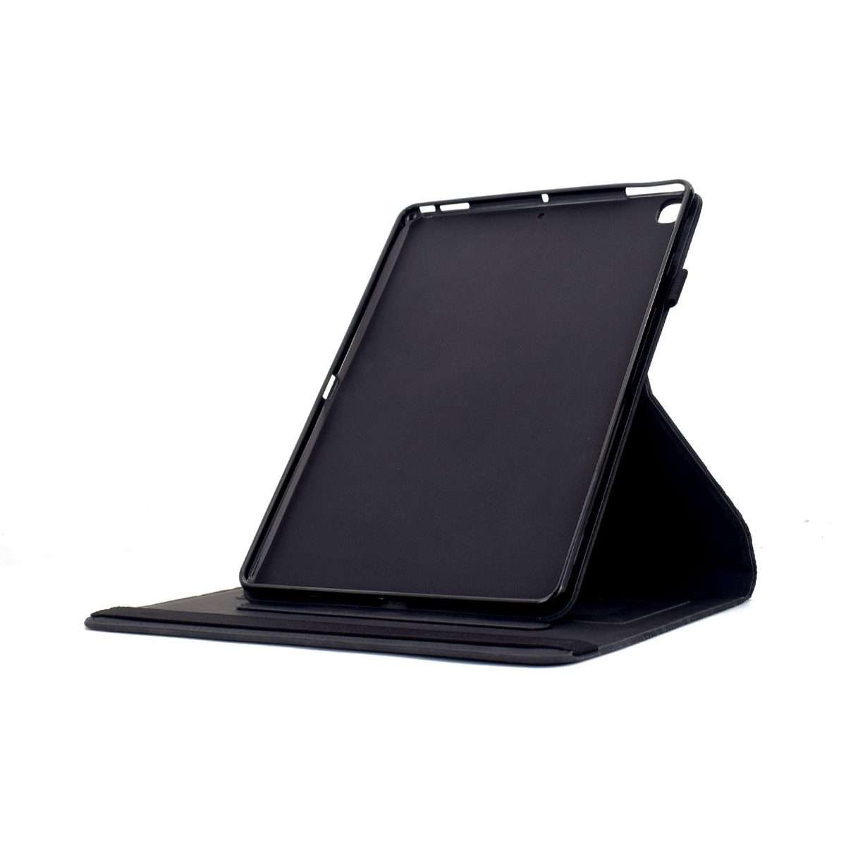 For iPad 10.2 2021 / Air 10.5 Rotatable Building Blocks Embossed Smart Leather Tablet Case(Black)
