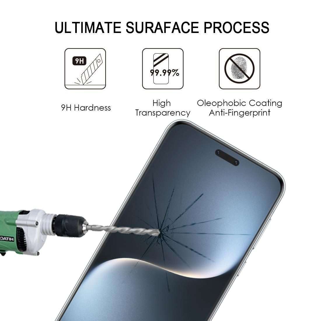 For Honor Magic7 Pro Full Glue 9H HD 3D Curved Edge Tempered Glass Film(Black)
