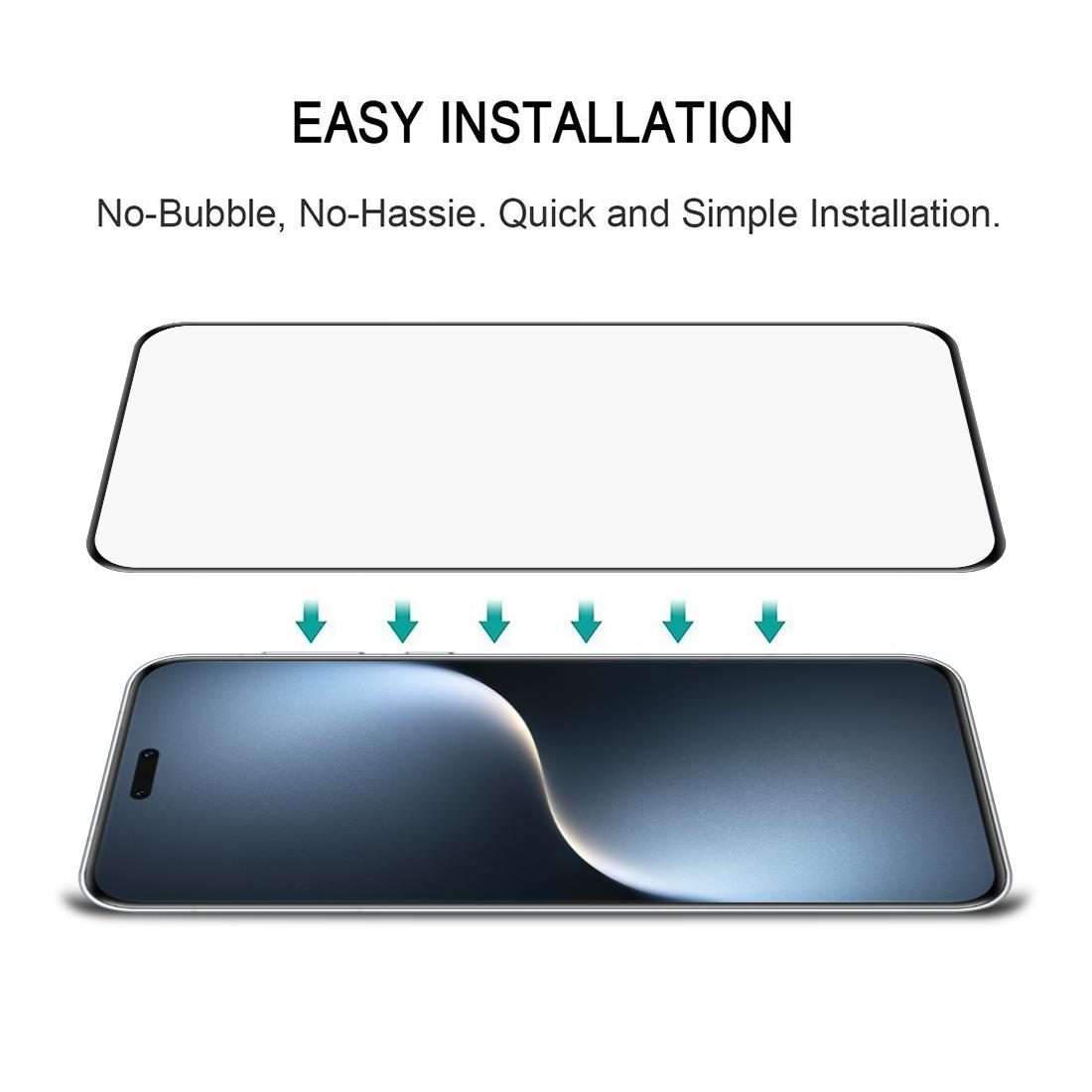 For Honor Magic7 Pro Full Glue 9H HD 3D Curved Edge Tempered Glass Film(Black)