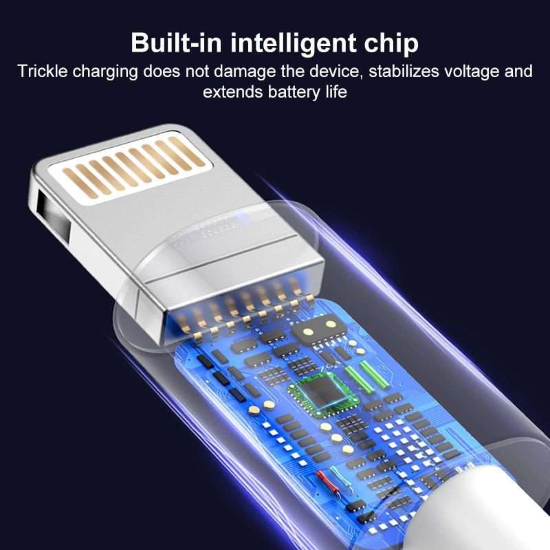 ZGA CB02 2.4A USB to 8 Pin Charging Data Cable, Length:1m(White)