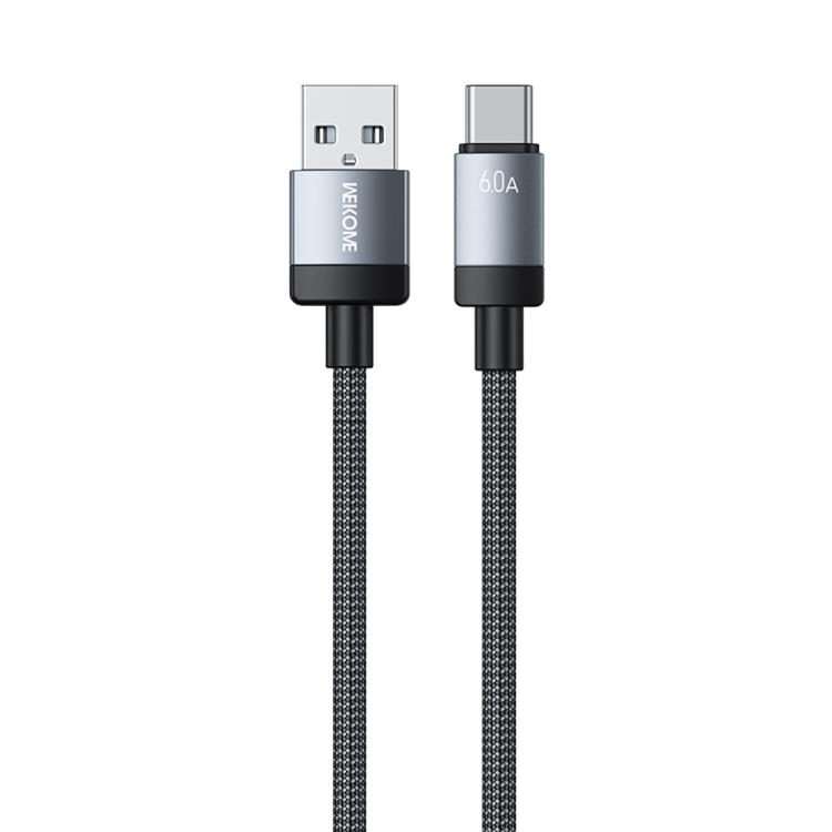 WK WDC-97 Kingkong Ruike Series Braided Charging Data Cable, USB to USB-C / Type-C Por ... (Black)
