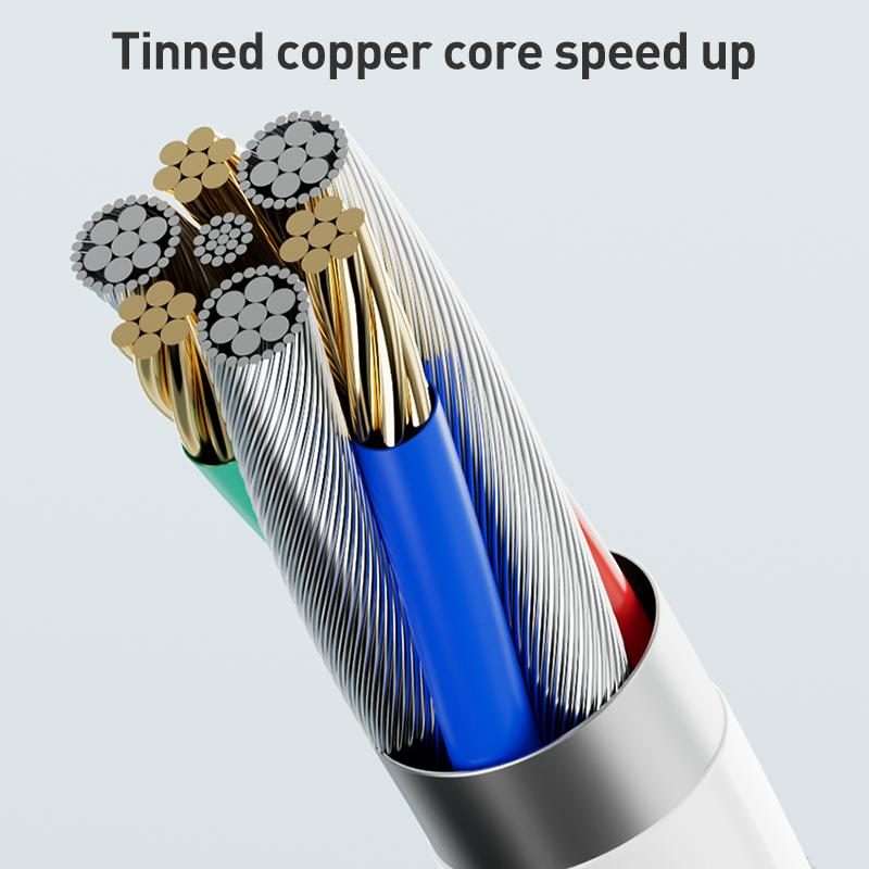 ZGA CB06 60W Type-C to Type-C Fast Charging Braided Data Cable, Length: 1m(White)