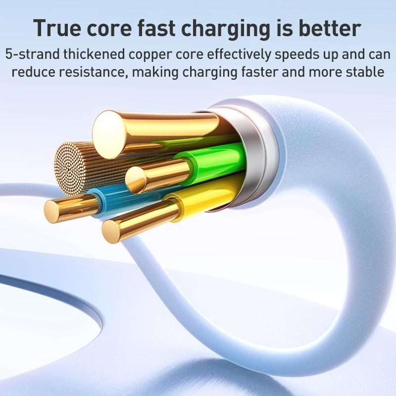 Baseus Foamed Silicone 20W Type-C to 8 Pin Fast Charging Cable, Length: 1m(White)
