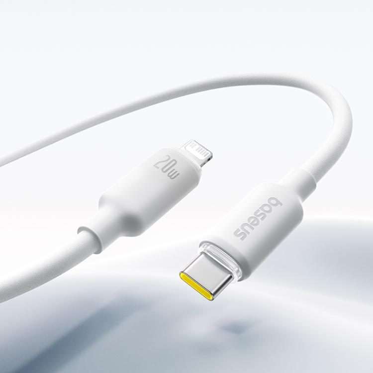 Baseus Foamed Silicone 20W Type-C to 8 Pin Fast Charging Cable, Length: 2m(White)