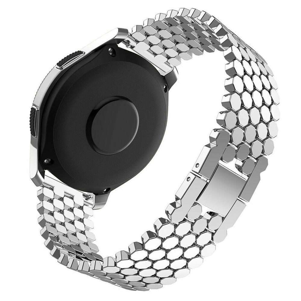 20mm xDfind Fish Scale Texture Metal Watch Band(Silver)