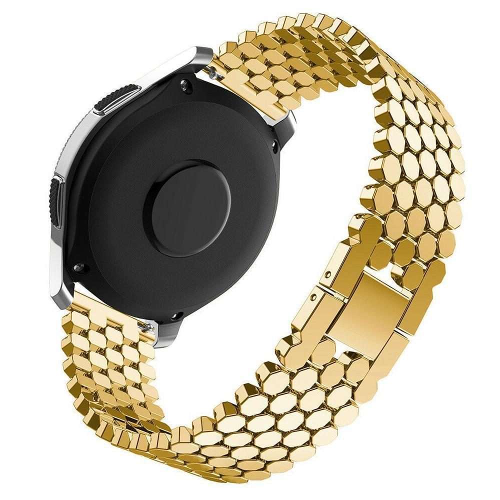 20mm xDfind Fish Scale Texture Metal Watch Band(Gold)