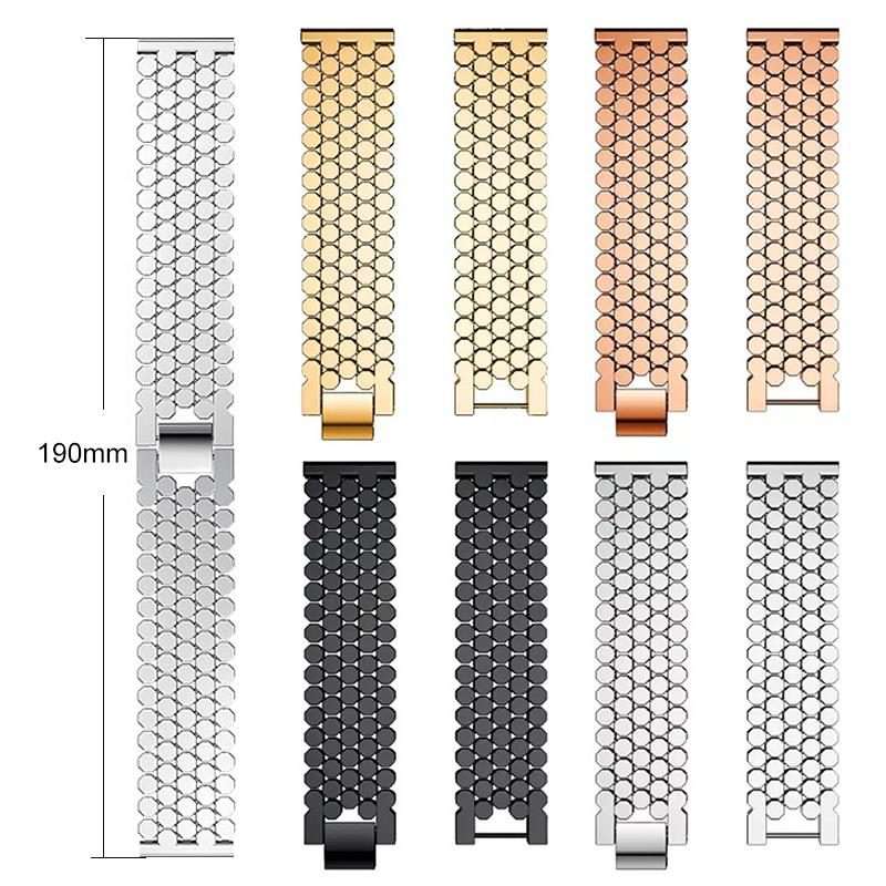 18mm xDfind Fish Scale Texture Metal Watch Band(Black)