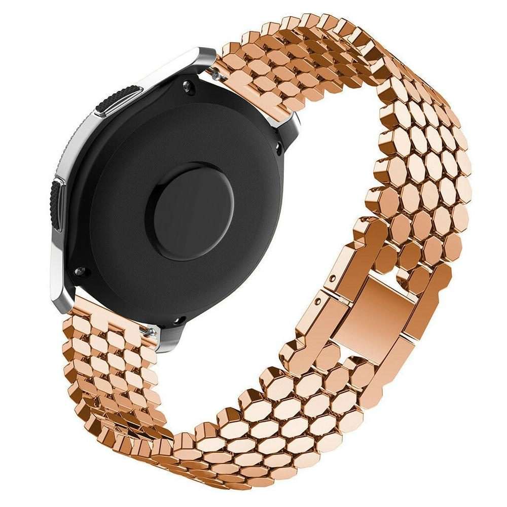 18mm xDfind Fish Scale Texture Metal Watch Band(Rose Gold)