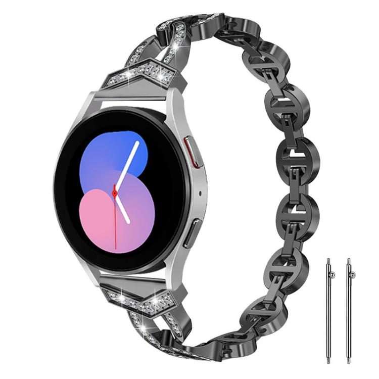 20mm xDfind Diamond Stainless Steel Watch Band(Black)