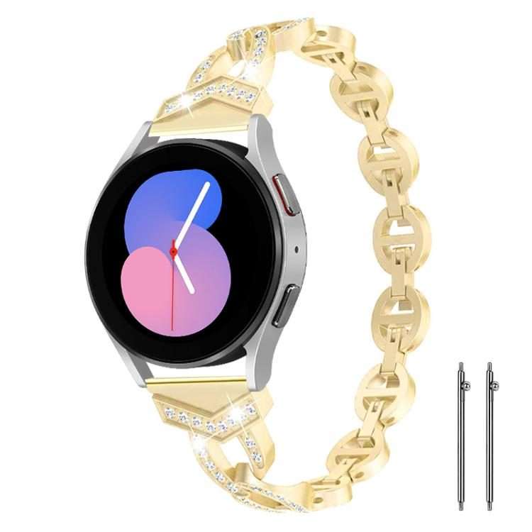 20mm xDfind Diamond Stainless Steel Watch Band(Gold)