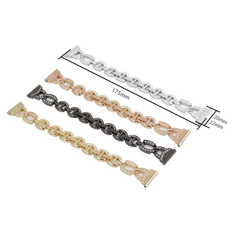 22mm xDfind Diamond Stainless Steel Watch Band(Silver)