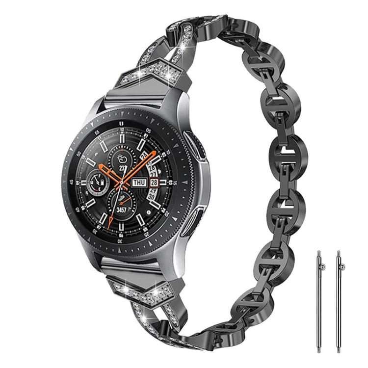 22mm xDfind Diamond Stainless Steel Watch Band(Black)