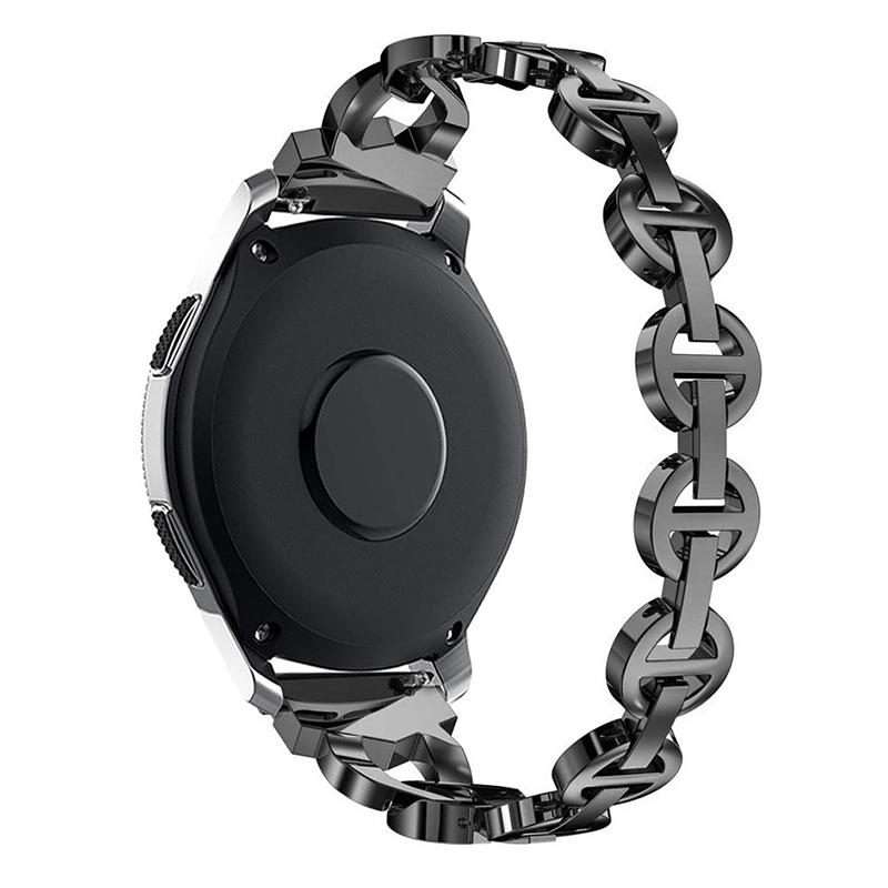 22mm xDfind Diamond Stainless Steel Watch Band(Black)
