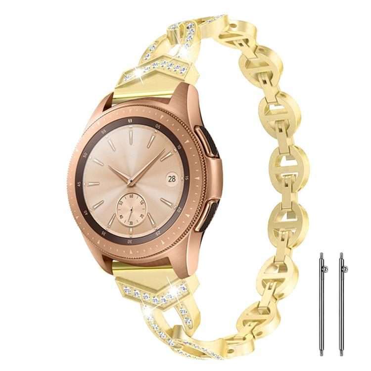 22mm xDfind Diamond Stainless Steel Watch Band(Gold)