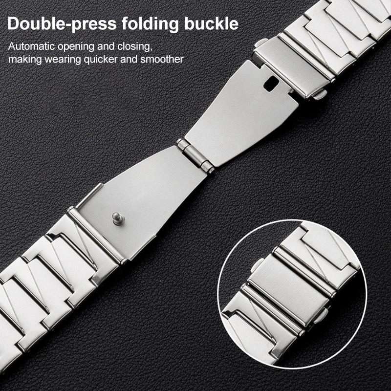 22mm xDfind Stepped Stainless Steel Watch Band(Silver)