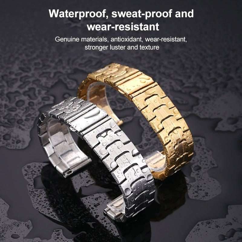 22mm xDfind Stepped Stainless Steel Watch Band(Silver)