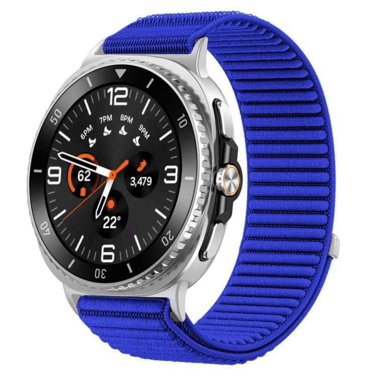 For Samsung Galaxy Watch8 / 8 Classic xDfind Woven Nylon Hook And Loop Fastener W ... (Klein Blue)