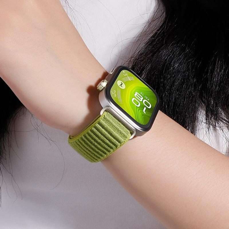 For Samsung Galaxy Watch8 / 8 Classic xDfind Woven Nylon Hook And Loop Fastener W ... (Klein Blue)
