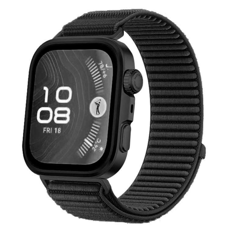 For Huawei Watch Fit4 / Fit4 Pro / Fit3 xDfind Woven Nylon Hook And Loop Fastener Watc ... (Black)