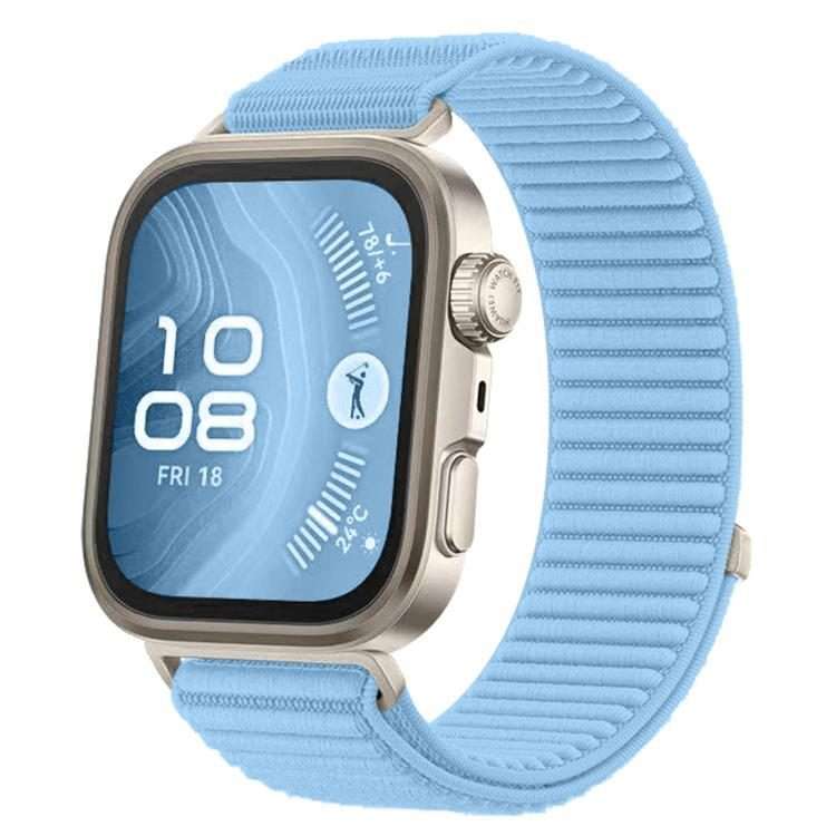 For Huawei Watch Fit4 / Fit4 Pro / Fit3 xDfind Woven Nylon Hook And Loop Fastene ... (Island Blue)