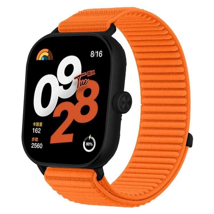 For Xiaomi Band 9 Pro/8 Pro/Redmi Watch6/5/4 xDfind Woven Nylon Hook And Loop Fastene ... (Orange)